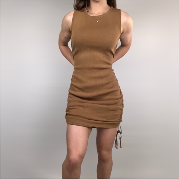 Lioness Dresses & Skirts - BOGO FREE NWT LIONESS Military Minds Dress in Camel‎ Size XL Cinch Mini Tie
